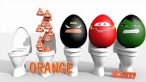 Learn Colors with Toilet Surprise Eggs Prank 3D for Kids Toddlers Color Balls Smiley Face - YouTube