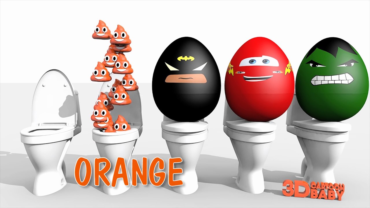 Learn Colors with Toilet Surprise Eggs Prank 3D for Kids Toddlers Color Balls Smiley Face - YouTube