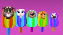 ✿Learn Colors With Talking Pocoyo and Minions Talking Tom Finger Family Song For Kid