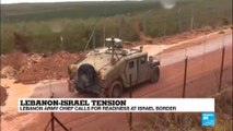 Lebanon-Israel: Lebanon army chief calls for readiness at Israel border