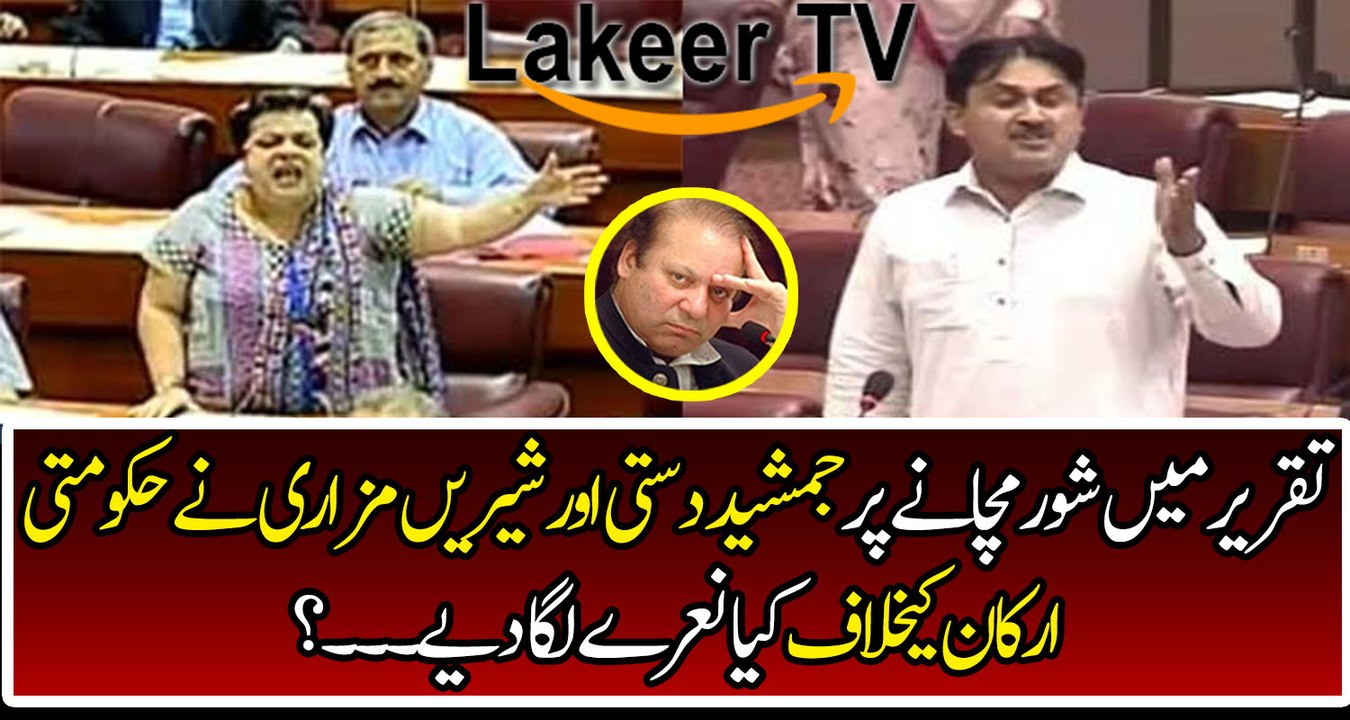 Shireen Mazari & Jamshed Dasti Chanting Against Govt. in Parliament