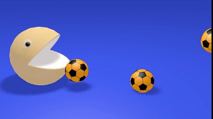 Learn Colors With 3D Soccer Ball And Pacman For Kids, Toddlers, Children, Babies