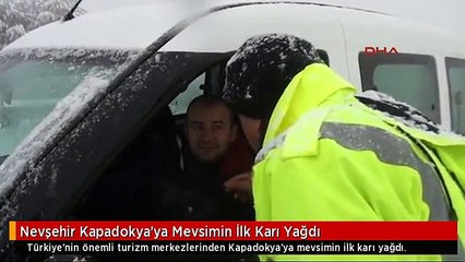 Nevşehir Kapadokya'ya Mevsimin İlk Karı Yağdı