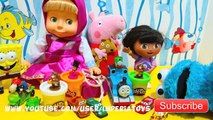 30 Surprise Eggs! Play Doh Kinder Disney Cars Peppa Pig Dora The Explorer Masha i Medved