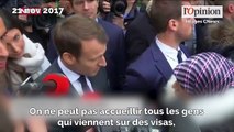 Emmanuel Macron à une migrante: «Si vous n'êtes pas en danger, il faut retourner dans votre pays»