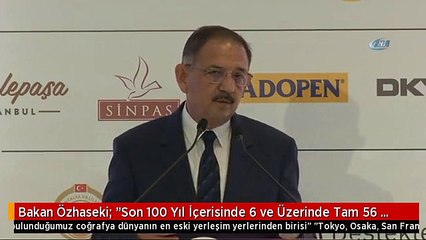Bakan Özhaseki: "Son 100 Yıl İçerisinde 6 ve Üzerinde Tam 56 Tane Deprem Oldu"