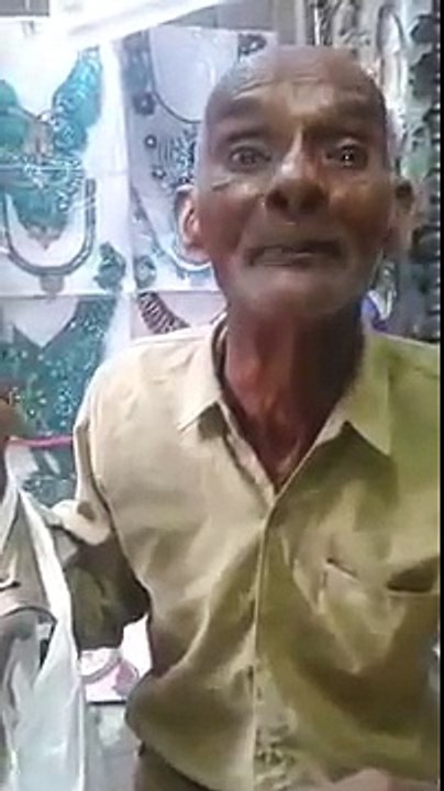 90 years old man trying for singing a song
