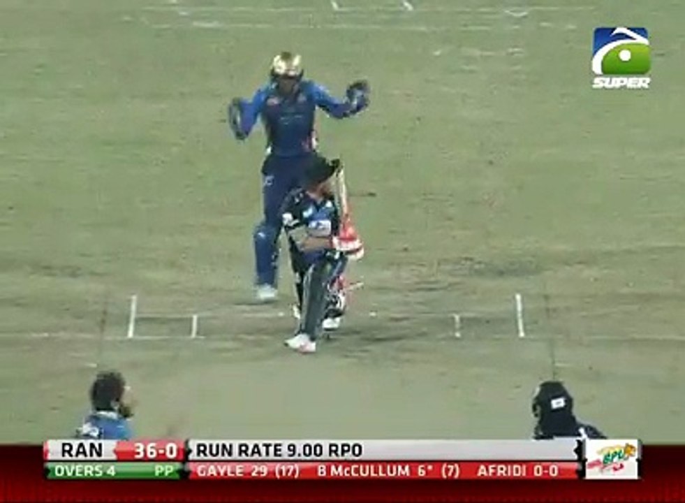 WATCH: Shahid Afridi took 2 wickets for 39 runs today against Rangpur Riders in BPL