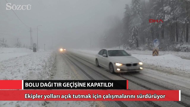 Bolu Dağı’nda kar yağışı etkisini arttırdı