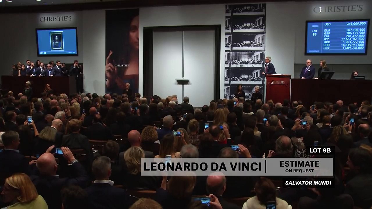 Vivez la vente aux enchères de la peinture la plus chère de l'histoire par Léonard de Vinci