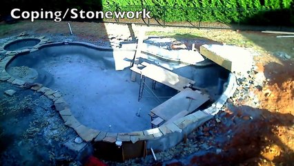 Timelapse impressionnant d'une construction d'une piscine.. vivement l'été !
