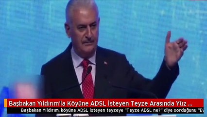 Başbakan Yıldırım'la Köyüne ADSL İsteyen Teyze Arasında Yüz Güldüren Diyalog