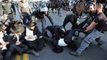 Ultra-Orthodox Jews protest against military service in Israel