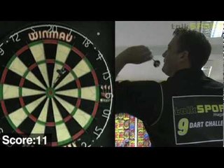 Darren Gough takes the 9 dart challenge