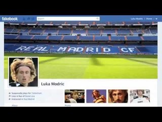 Tottenham's Luka Modric checks in at Real Madrid - see his Fakebook profile
