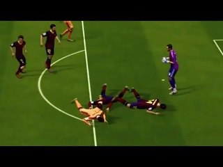 Barcelona & Real Madrid Breakdancing Plus More Funny FIFA 14 Glitches