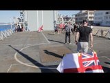 Playing Hockey On Deck Of A Ship: Royal Navy Reserves