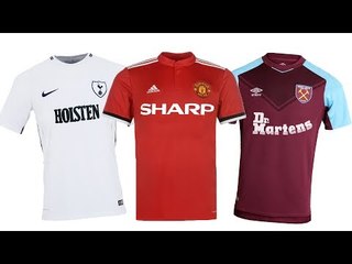 2017/18 Premier League Shirts With Classic Sponsors