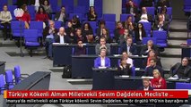 Türkiye Kökenli Alman Milletvekili Sevim Dağdelen, Meclis'te Terör Örgütünün Bayrağını Açtı