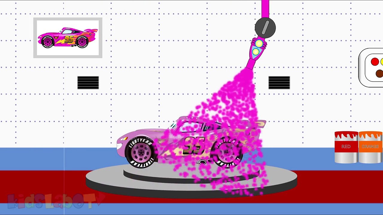 Learn Colors with Disney Lightning Mcqueen - Cars For Kids - Learning Video