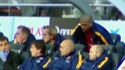 축구경기중 벤치에서 벌어지는 웃긴 순간들