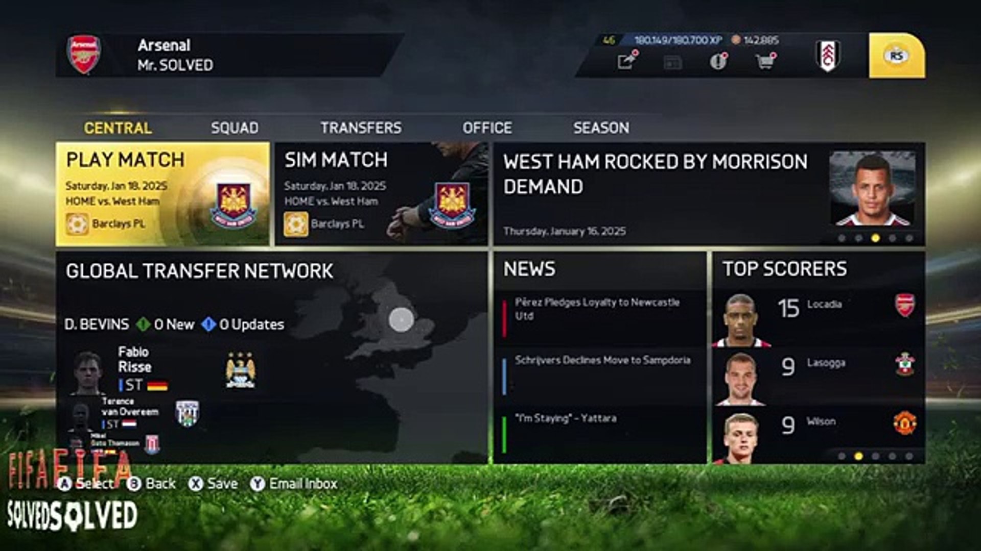 Fifa 15 Career Mode Best Young U21 Row Players Potential Video Dailymotion