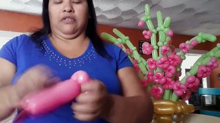 Como hacer flores gladiolos con globos