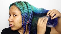 Natural Colored Hair - TWIST OUT TAKE DOWN on Bleached   Damaged Colored Natural Hair