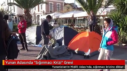 Yunan Adasında "Sığınmacı Krizi" Grevi