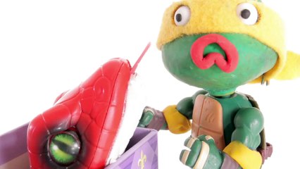 VIPER Eats Clay Ninja Turtle _ Snake BITES Superhero TMNT Stop Motion Reptile Animation