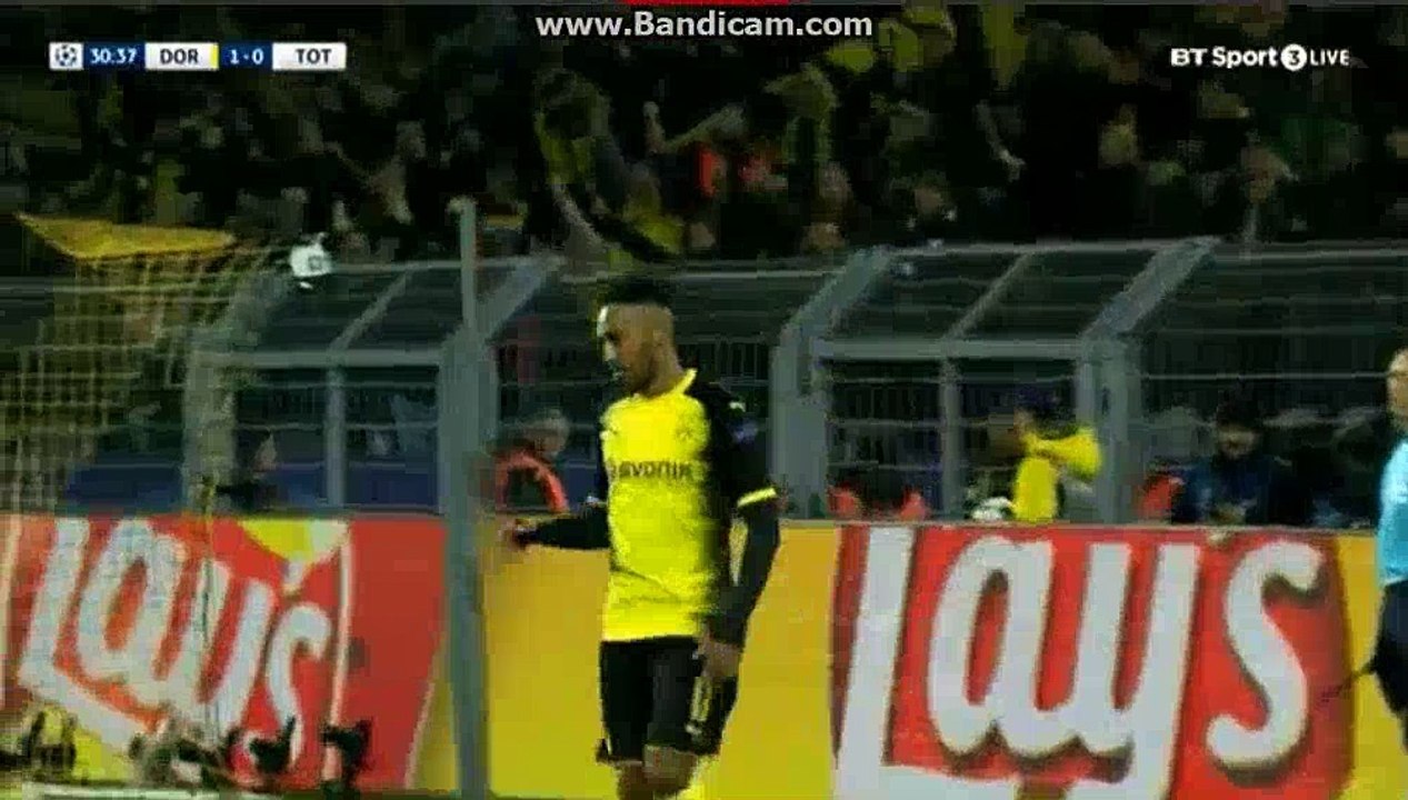 Pierre-Emerick Aubameyang Goal HD - Borussia Dortmund 1-0 Tottenham 21.11.2017