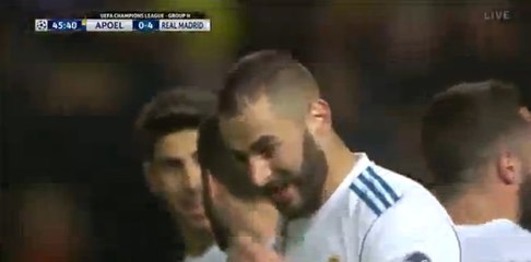 Karim Benzema 2nd Goal - APOEL 0-4 Real Madrid 21.11.2017