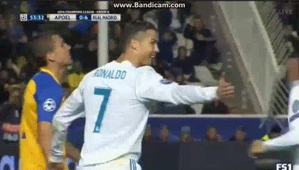 Cristiano Ronaldo 2nd Goal - APOEL Nicosia 0-6 Real Madrid 21.11.2017