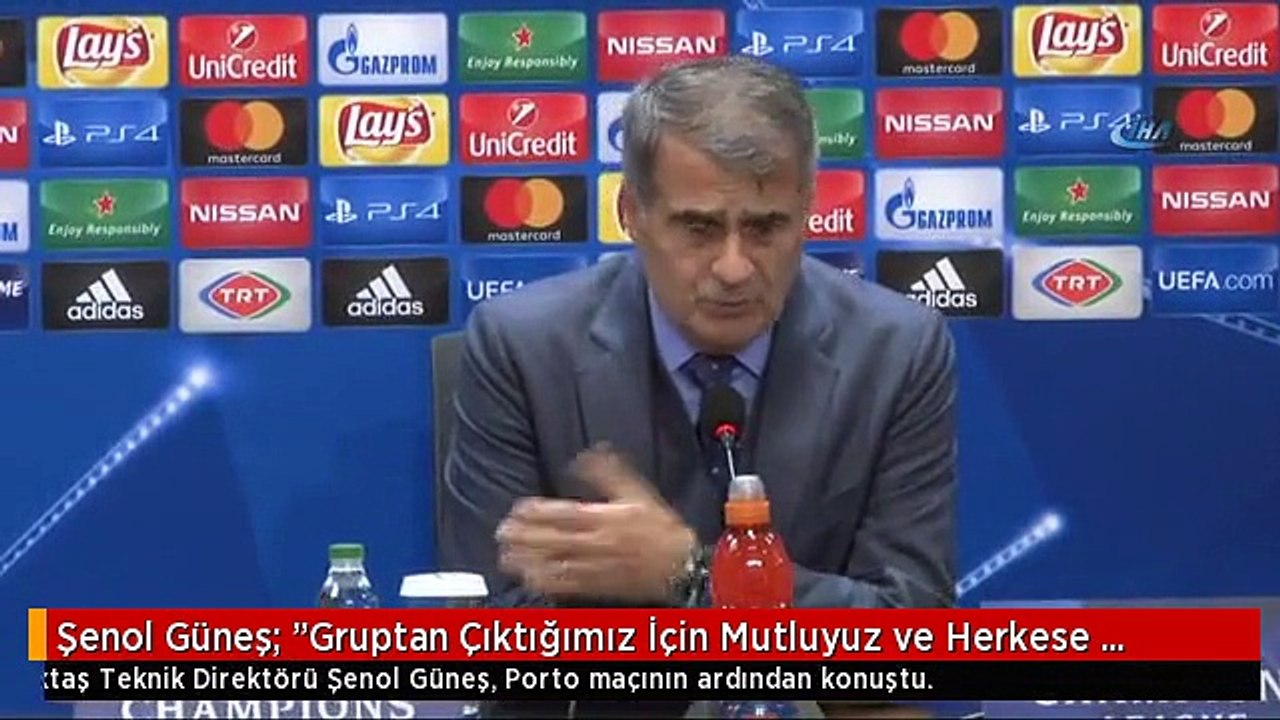 Şenol Güneş: "Gruptan Çıktığımız İçin Mutluyuz ve Herkese Teşekkür Ediyorum"