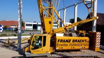 BIG CRAWLER CRANE LIFTING CONCRETE BEAMS    GIANT MACHINE MUST SEE!