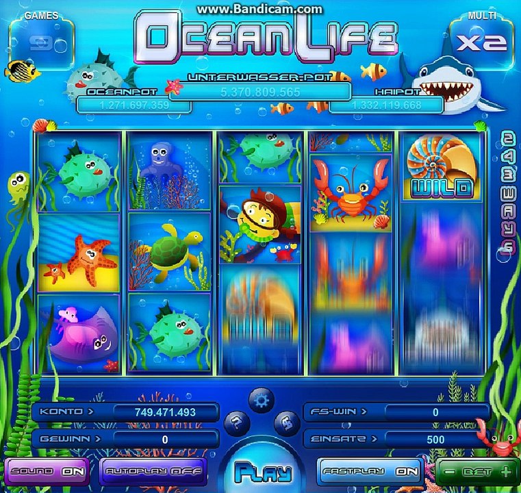 Ocean Life 243 Allways Slot Bonusgame