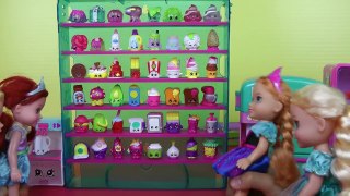 SHOPKINS! (Part 2) Elsa & Anna toddlers PLAY with Cinderellas GIANT SHOPKINS collection!