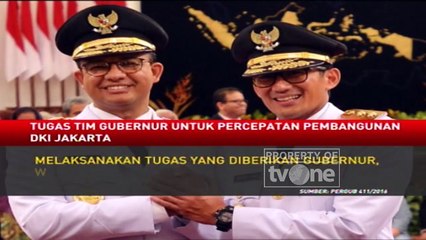 Inilah Susunan & Tugas Tim Gubernur Untuk Percepatan Pembangunan DKI Jakarta