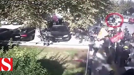 Ankara Garı'nı kana bulayan DEAŞ'lı teröristlerin alana giriş görüntüleri kamerada