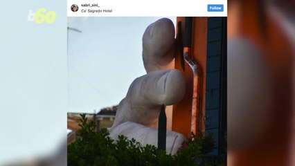 Giant Hands Raise From The Water In Venice To Fight Global Warming