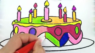 Renkleri Öğreniyorum | Doğum Günü pastası ve ev Çizimi ve Boyaması