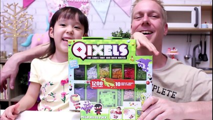 マインクラフトごっこ ビーズでマインクラフトのキャラクターを作ったよ！QIXELS Minecraft Charers MayuChannel