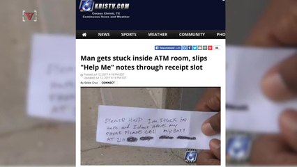 Man Trapped Inside an ATM Seeks Help Through Receipt Slot