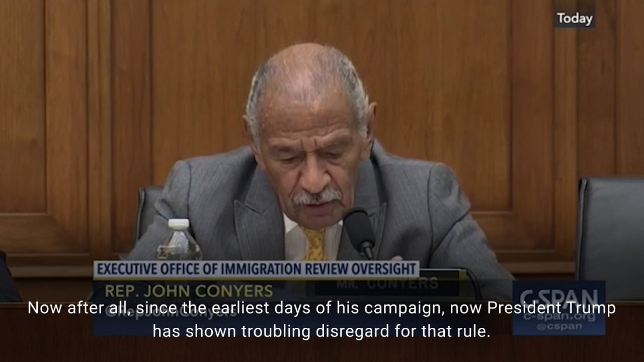 Rep. John Conyers slams Trump on 'anti-immigrant ideology'