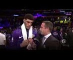 Lonzo Ball Triple Double Post Game Interview  11 Points, 16 Rebounds, 11 Assists