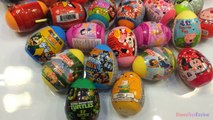 25 Surprise Easter Eggs Kinder Peppa HelloKitty Giant AngryBirds Moshi Dora Disney with Music