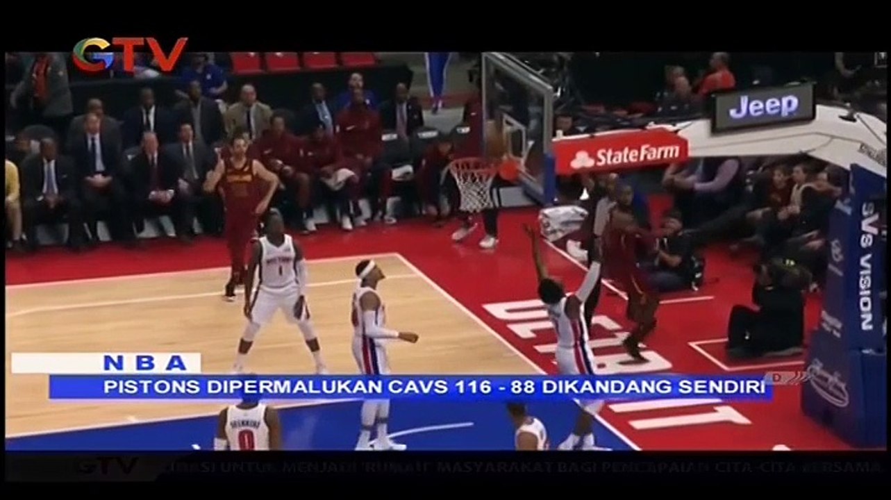 Pistons Dipermalukan Cavs 116-88 di Kandang Sendiri