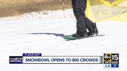 Snowbowl opens to big crowds