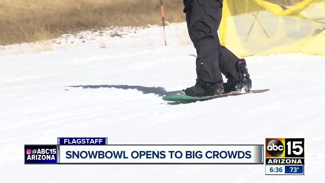 Snowbowl opens to big crowds