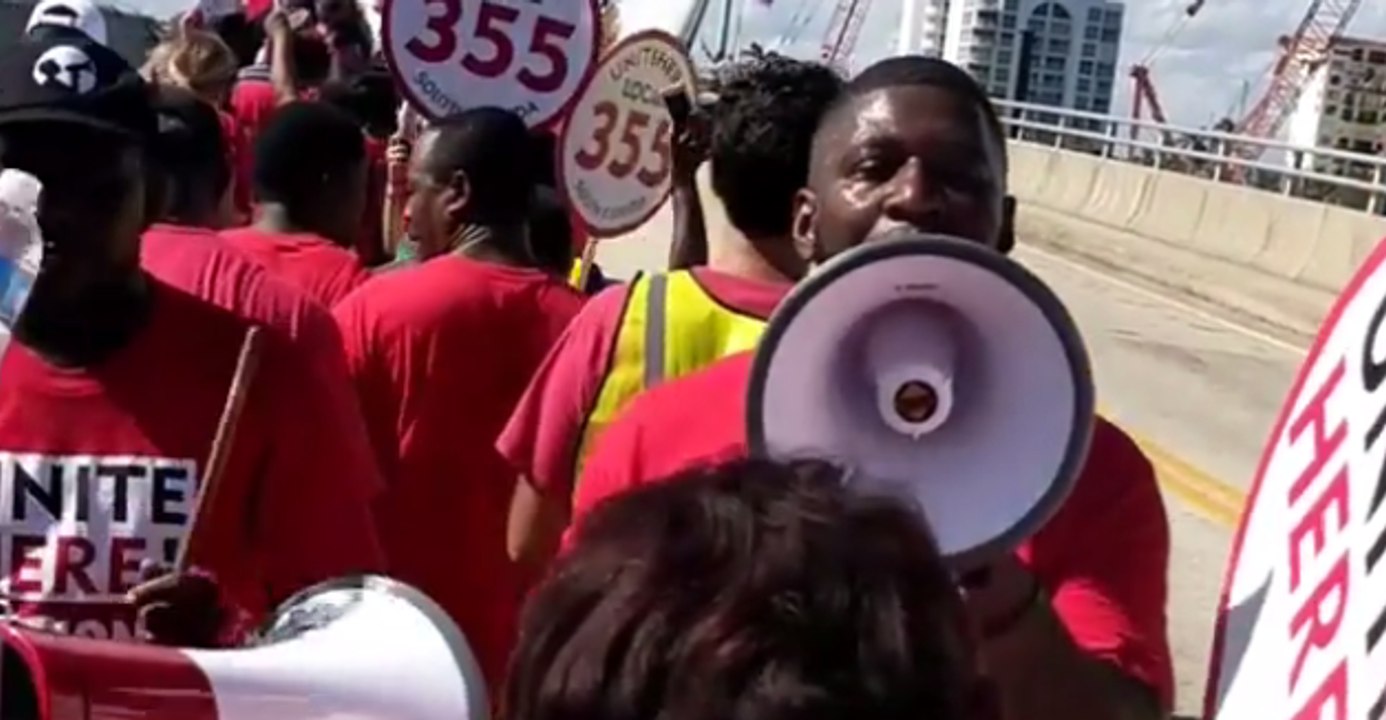 Demonstrators Demand Haitian Immigration Reform at Mar-a-Lago Protest